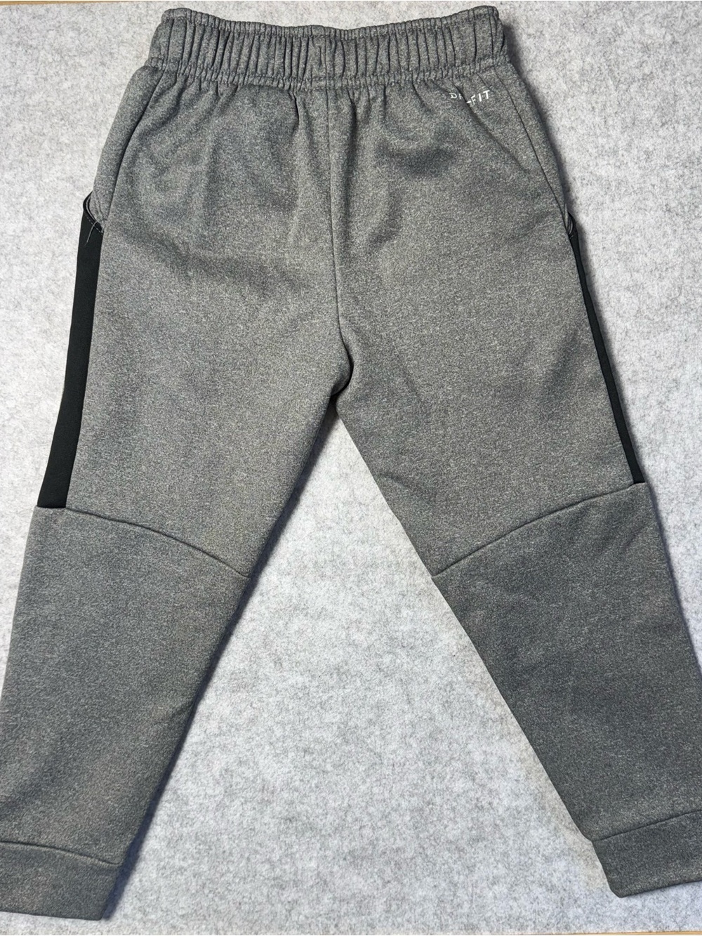 Nike Kids Gray Jogger Sweatpants with Black Side Stripe - Picture 7 of 7